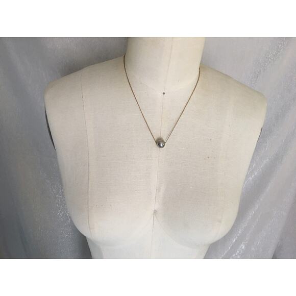 Artisan Handmade Dainty vintage brass chain with vintage ball bead - Picture 2 of 11